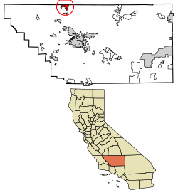 Kern County California Incorporated and Unincorporated areas Delano Highlighted 0618394